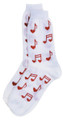 Heart Notes White Socks