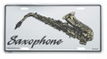 Saxophone License Plate