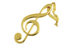 G-Clef Ornament - Gold