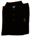 Bass Clef Golf Shirt - Black - Extra Extra Large