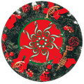 Holiday Wreath Vinyl Coaster