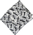 Chiffon Staffs White/Black Scarf