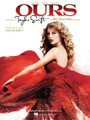 Ours by Taylor Swift. For Piano/Vocal/Guitar. Piano Vocal. 12 pages. Published by Hal Leonard.

This sheet music features an arrangement for piano and voice with guitar chord frames, with the melody presented in the right hand of the piano part, as well as in the vocal line.