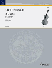 3 Duets Op. 51 (2 Cellos). By Jacques Offenbach (1819-1880). Arranged by Walter Lebermann. For Cello. Cello-Bibliothek (Cello Library). 30 pages. Schott Music #CB116. Published by Schott Music.