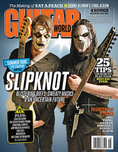 Guitar World Magazine - June 2012. GUITAR WORLD MAGAZINE. 170 pages. Published by Hal Leonard (HL.77771029).

Cover feature story on Slipknot. Plus Duane Allmans final recording “Eat a Peach” Dimebag Darrells greatest moment “A Vulgar Display of Power” 25 tips on how to play your best gig, an interview with John 5 on his latest release “God Told Me To” and 4 great song tabs: Pantera: Demons Be Driven • Slipknot: Wait and Bleed • Led Zeppelin: Communication Breakdown • The Monkees: Last Train to Clarksville.