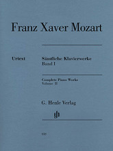 Franz Xaver Mozart - Complete Piano Works, Vol. II by Franz Xaver Mozart. Edited by Karsten Nottelmann and Rolf Koenen. Henle Music Folios. Softcover. 128 pages. G. Henle #HN959. Published by G. Henle.
Already the first volume (HL.51480958) of original piano works by Mozart&#39s youngest son made the music world take notice. The second volume now completes the collection of works by this composer who is often underestimated.