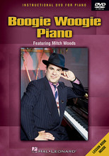 Boogie Woogie Piano by Mitch Woods. For Piano/Keyboard. DVD. DVD. Published by Hal Leonard.

With his warm and easy-going manner, Mitch will walk you through the various boogie woogie patterns from the most basic to the more advanced. There is precious little information available for the serious piano student of this exciting genre, but this authoritative instructional DVD fills in the gaps. Showing both left- and right-hand fingerings in patient detail, Mitch not only lays the rocking foundation for players from beginning to advanced, but he also opens the door for future exploration. This DVD contains a supplementary booklet with the prime musical examples notated.