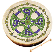 Brosna Cross Bodhran (12 inch Bodhran). For Bodhran Drum. Waltons Irish Music Instrument. Hal Leonard #WM2504. Published by Hal Leonard.

Waltons' classic range of standard bodhrans are handcrafted from the finest woods, with heads made from real goatskin. All bodhrans come with a carrying box and hardwood beater. Suitable for everyone from beginners to advanced players.