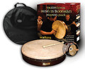 Plain Bodhran (15 inch Bodhran). For Bodhran Drum. Waltons Irish Music Instrument. Hal Leonard #WMP1900-415. Published by Hal Leonard.
Bodhrán gift packs include everything the beginning player needs to get started! First and foremost, a standard bodhran, handcrafted from the finest wood with a head made from real goatskin is included, along with a hardwood beater and carrying case. In addition, the Absolute Beginners: Bodhrán instructional DVD by Conor Long (HL.634001) is provided, plus bodhrán care cream (HL.634007) to keep your bodhrán in peak condition!