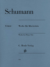 Robert Schumann - Works for Piano Trio by Robert Schumann. Edited by Ernst Herttrich and Klaus Schilde. For Piano Trio. (Score & Parts). Henle Music Folios. Softcover. G. Henle #HN916. Published by G. Henle.

Together with the trios by Mendelssohn and Brahms, Schumann's four compositions are the most important works for this genre written in the 19th century. Includes: Trio in D Minor, Op. 63, Trio in F Major, Op. 80, Trio in G Minor, Op. 110, Phantasiestücke, Op. 88, and an appendix containing alternate versions of the Opus 88 Finale.