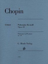 Polonaise in F-sharp Minor, Op. 44 (Piano). By Frédéric Chopin and Fr. Edited by Norbert Müllemann and Norbert M. For Piano (Piano). Henle Music Folios. Softcover. 26 pages. G. Henle #HN1154. Published by G. Henle.

Previously only available in the complete Polonaises (HL51480217), Chopin's opus 44 is now published in a revised single edition.