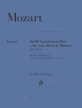 12 Variations on 'Ah, vous dirai-je, Maman' - KV 265 (300r) by Wolfgang Amadeus Mozart (1756-1791). Edited by Ewald Zimmermann. For Piano. Piano (Harpsichord), 2-hands. Henle Music Folios. Urtext edition-paper bound. Classical Period. SMP Level 8 (Early Advanced). Single piece. K.265(300e). 10 pages. G. Henle #HN165. Published by G. Henle.

Only very few piano works have become as popular as this theme with twelve variations. It already caught on soon after Mozart's death, as witnessed by the numerous handwritten copies and prints. Although nothing is known with any certainty regarding its genesis, we can now conclusively date "Ah, vous dirai-je Maman" to 1781. At that time Mozart wanted to make his way as a prominent piano teacher in Vienna. His variations still prove to be excellent teaching material. Our edition has been completely revised and also offers an extremely informative preface by the Mozart specialist Ulrich Konrad.

This title has selections that range in difficulty from SMP Level 7-8.

About SMP Level 8 (Early Advanced) 

4 and 5-note chords spanning more than an octave. Intricate rhythms and melodies.