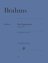 3 Intermezzi - Op. 117 by Johannes Brahms (1833-1897). Edited by Monica Steegmann. For Piano. Piano (Harpsichord), 2-hands. Henle Music Folios. Urtext edition-paper bound. Classical Period. SMP Level 10 (Advanced). Collection. 15 pages. G. Henle #HN121. Published by G. Henle.

About SMP Level 10 (Advanced) 

Very advanced level, very difficult note reading, frequent time signature changes, virtuosic level technical facility needed.

Song List:

    Intermezzo, B Flat Minor, Op. 117,2 (Piano Solo) Composed by Johannes Brahms
    Intermezzo, C Sharp Minor, Op. 117,3 (Piano Solo) Composed by Johannes Brahms
    Intermezzo, E Flat Major, Op. 117,1 (Piano Solo) Composed by Johannes Brahms