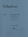 3 Piano pieces - Impromptus - D 946 from the estate (revised edition) (Piano Solo). By Franz Schubert (1797-1828). Edited by Paul Mies. For Piano. Piano (Harpsichord), 2-hands. Henle Music Folios. Urtext edition-paper bound. Classical Period. SMP Level 10 (Advanced). Collection. Introductory text. 27 pages. G. Henle #HN66. Published by G. Henle.

About SMP Level 10 (Advanced) 

Very advanced level, very difficult note reading, frequent time signature changes, virtuosic level technical facility needed.