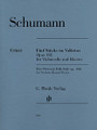 5 Pieces in Folk Style, Op. 102 (With Marked and Unmarked String Parts Version for Violoncello and Piano). By Robert Schumann. Edited by Ernst Herttrich. For Cello, Piano Accompaniment. Henle Music Folios. Softcover. 48 pages. G. Henle #HN910. Published by G. Henle.

Originally composed for violoncello and piano, Schumann's opus 102 was also published in an edition for violin. In this new Urtext edition, practice-oriented string fingerings are included making this work excellently suited for the teaching of intermediate level students and beyond.