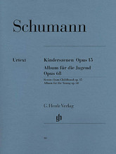 Album for the Young Op. 68 and Scenes from Childhood Op. 15 (Piano Solo). By Robert Schumann. Edited by W. Boetticher. For Piano. Piano (Harpsichord), 2-hands. Henle Music Folios. Urtext edition-paper bound. Classical Period. SMP Level 8 (Early Advanced). Collection. Introductory text. 77 pages. G. Henle #HN46. Published by G. Henle.
About SMP Level 8 (Early Advanced)

4 and 5-note chords spanning more than an octave. Intricate rhythms and melodies.