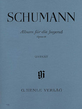 Album for the Young, Op. 68 (Piano Solo). By Robert Schumann. Edited by Ernst Herttrich. For Piano. Piano (Harpsichord), 2-hands. Henle Music Folios. Pages: 59. SMP Level 6 (Late Intermediate). Softcover. 106 pages. G. Henle #HN45. Published by G. Henle.

About SMP Level 6 (Late Intermediate) 

4-note chords in both hands with large stretches and leaps. Irregular and complicated rhythms.

Song List:

    Album For The Young, Op. 68 (Piano Solo) Performed by Robert Schumann
    Preface
    Part I - For Younger Players
    1. Melody
    2. Military March
    3. Lalling Melody
    4. Chorale
    5. Little Song Without Words
    6. Poor Little Orphan
    7. Hunting Song
    8. The Wild Runner
    9. Little Folksong
    10. The Jovial Peasant
    11. Sicilienne
    12. Servant Ruprecht
    13. In The Merry Month Of May
    14. Little Study
    15. Spring Song
    16. First Loss
    17. Morning Promenade
    18. The Reaper's Song
    Part Ii - For More Adult Players
    19. Little Romance
    20. Rustic Song
    more