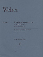 Clarinet Concerto No. 1 in F Minor, Op. 73 (for Clarinet & Piano Reduction with Urtext and B). By Carl Maria von Weber (1786-1826). Edited by Johannes Umbreit and Norbert Gertsch. For Clarinet, Piano. Clarinet. Henle Music Folios. Pages: Score = VII and 44 *Clar Part in B-flat = 8 * Clar Part by C. Baermann = 9. Softcover. 80 pages. G. Henle #HN731. Published by G. Henle.

Carl Maria von Weber's Concerto in F minor is among the compositions of first rank for solo clarinet and is permanently established in the world's concert repertoire. For purposes of comparison, Norbert Gertsch's urtext edition with piano reduction presents the original solo part alongside Carl Bärmann's well-known version (both parts are enclosed in the volume). The accompanying notes offer a thorough discussion of the significance of these two versions and their relation to each other.