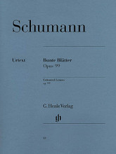 Coloured Leaves (Bunte Blatter) (Piano Solo). By Robert Schumann. Edited by Wolfgang Boetticher. For Piano. Piano (Harpsichord), 2-hands. Henle Music Folios. Pages: 40. SMP Level 9 (Advanced). Softcover. 56 pages. G. Henle #HN81. Published by G. Henle.

About SMP Level 9 (Advanced) 

All types of major, minor, diminished, and augmented chords spanning more than an octave. Extensive scale passages.