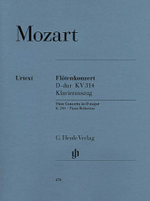 Concerto No. 2 in D Major, K. 314 (for Flute & Piano Reduction). By Wolfgang Amadeus Mozart (1756-1791). Edited by Robert D. Levin, Siegfried Petrenz, and Andras Adorjan. For Flute, Piano. Flute. Henle Music Folios. Pages: Score = IV and 28 * Fl Part =17. Solo part and piano reduction. 51 pages. G. Henle #HN674. Published by G. Henle.

Edited by András Adorján. Piano reduction by Siegfried Petrenz. Cadenzas by Robert D. Levin.

Song List:

    Concerto For Flute And Orchestra, D Major, Kv 314 (Flute And Piano) Performed by Wolfgang Amadeus Mozart
    Concerto For Flute And Orchestra, D Major, Kv 314 (Orchestral Works) Performed by Wolfgang Amadeus Mozart