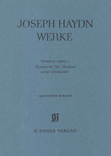 Concertos for Violin and Orchestra (Haydn Complete Edition, Series II, Vol. 1 Paperbound Score). By Franz Joseph Haydn (1732-1809). Edited by Gunter Thomas, Heinz Lohmann, and G. Score. Henle Complete Edition. Hardcover. 24 pages. G. Henle #HN5193. Published by G. Henle.