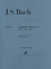 English Suites 1-3 BWV 806-808 by Johann Sebastian Bach (1685-1750). For Piano (Piano). Piano (Harpsichord), 2-hands. Henle Music Folios. Pages: VI and 61. SMP Level 10 (Advanced). Softcover. 64 pages. G. Henle #HN102. Published by G. Henle.

About SMP Level 10 (Advanced) 

Very advanced level, very difficult note reading, frequent time signature changes, virtuosic level technical facility needed.

Song List:

    English Suite (1), A Major, Bwv 806 (Piano Solo) Performed by Johann Sebastian Bach
    English Suite (2), A Minor, Bwv 807 (Piano Solo) Performed by Johann Sebastian Bach
    English Suite (3), G Minor, Bwv 808 (Piano Solo) Performed by Johann Sebastian Bach