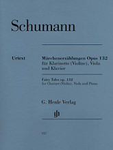 Fairy Tales, Op. 132 (Marchenerzahlungen) (Clarinet in B-flat (Violin), Viola and Piano). By Robert Schumann. Edited by Ernst Herttrich. For Clarinet, Piano, Viola, Violin (Score & Parts). Henle Music Folios. Softcover. 56 pages. G. Henle #HN917. Published by G. Henle.

No romantic poetry or concrete fairytale figure inspired Schumann to write his opus 132. Today, we can assume that the title of the pieces, originally called Romances, was merely supposed to conjure up a poetic and fairytale world. The first edition contained a violin part as an alternative to the clarinet. As this part was authorized by Schumann, it is also included in this Urtext edition.