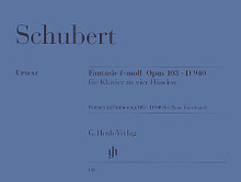 Fantasy F Minor Op. 103 D 940 (1 Piano, 4 Hands). By Franz Schubert (1797-1828). Edited by Willi Kahl. For Piano Duet, 1 Piano, 4 Hands. Piano, 4-hands, Piano Duets. Henle Music Folios. Urtext edition without fingering-paper bound. Classical Period. SMP Level 10 (Advanced). Single piece. Introductory text. 31 pages. G. Henle #HN180. Published by G. Henle.

About SMP Level 10 (Advanced) 

Very advanced level, very difficult note reading, frequent time signature changes, virtuosic level technical facility needed.