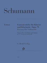 Fantasy pieces for Piano and Clarinet (or Violin or Violoncello) op. 73 (version for Violoncello) (Cello and Piano). By Robert Schumann. Edited by Ernst Herttrich. For Cello, Piano. Violoncello. Henle Music Folios. Urtext edition-paper bound. Classical Period. Collection. Introductory text and fingerings. 28 pages. G. Henle #HN422. Published by G. Henle.

The circumstances in which these poetic “Soirée Pieces” (thus their original title) came into being are quite surprising. In 1849 Dresden was seized by violent political turmoil that ultimately forced Schumann to flee with Clara to the countryside. Yet none of this is apparent in the music of these three pieces, whose idyllic character signifies a longing for harmony and seclusion. Originally conceived for the clarinet, they were accompanied by alternative parts for violin and cello as early as the original print. We have subjected our editions to a thoroughgoing critique and include a section of detailed editorial notes.