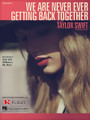 We Are Never Ever Getting Back Together by Taylor Swift. For Piano/Vocal/Guitar. Piano Vocal. 8 pages. Published by Hal Leonard.

This sheet music features an arrangement for piano and voice with guitar chord frames, with the melody presented in the right hand off the piano part as well as in the vocal line.