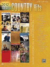 2012 Greatest Country Hits by Various. For Piano/Vocal/Guitar. Book; P/V/C Mixed Folio; Piano/Vocal/Chords. Piano/Vocal/Guitar Songbook. Country. Softcover. 168 pages. Hal Leonard #39317. Published by Hal Leonard.

From inspirational ballads to up-tempo rockers, these are the country hits to play in 2012! This collection of more than 160 pages of sheet music captures the yearÆs most memorable songs to play and sing for a lifetime. The piano/vocal arrangements accurately reflect hit recordings by superstars like Jason Aldean, the Band Perry, Dierks Bentley, Kenny Chesney, Vince Gill, Toby Keith, Lady Antebellum, Martina McBride, Blake Shelton, Carrie Underwood, and more! Complete lyrics and vocal melodies are included, along with basic chord fingering grids for guitarists. Titles: As You Turn Away (Lady Antebellum) • Banjo (Rascal Flatts) • Crazy Girl (Eli Young Band) • Dancin' Away with My Heart (Lady Antebellum) • Dirt Road Anthem (Jason Aldean) • Home (Dierks Bentley) • Honey Bee (Blake Shelton) • I Don't Want This Night to End (Luke Bryan) • I Love You This Big (Scotty McCreery) • If I Die Young (The Band Perry) • I'm Gonna Love You Through It (Martina McBride) • Just a Kiss (Lady Antebellum) • Love Don't Run (Steve Holy) • My Heart Can't Tell You No (Sara Evans) • My Kinda Party (Jason Aldean) • Reality (Kenny Chesney) • Red Solo Cup (Toby Keith) • She Won't Be Lonely Long (Clay Walker) • Smile (Uncle Kracker) • Temporary Home (Carrie Underwood) • Threaten Me with Heaven (Vince Gill) • Walk Me Down the Middle (The Band Perry) • We Owned the Night (Lady Antebellum) • Why Wait (Rascal Flatts) • You and Tequila (Kenny Chesney featuring Grace Potter).