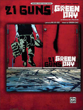 21 Guns. (Original Sheet Music Edition). By Green Day. For Piano/Vocal/Guitar. Artist/Personality; Piano/Vocal/Chords; Sheet; Solo. Piano Vocal. Pop. 8 pages. Alfred Music Publishing #34011. Published by Alfred Music Publishing.

This sheet music features an arrangement for piano and voice with guitar chord frames, with the melody presented in the right hand of the piano part, as well as in the vocal line.