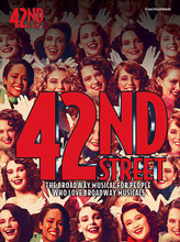 42nd Street - The Broadway Musical For People Who Love Broadway Musicals. (Vocal Selections). For Piano/Vocal/Guitar. Piano/Vocal/Chords; Shows & Movies.  Broadway. Difficulty: medium. Songbook. Vocal melody, piano accompaniment, lyrics, chord names and guitar chord diagrams. 68 pages. Alfred Music Publishing #0580B. Published by Alfred Music Publishing.

This folio includes all-new songs and photos from the 2001 Broadway revival.

Song List:

    Getting Out Of Town Eb Major
    With Plenty Of Money And You Eb Major
    We're In The Money C Major
    Shadow Waltz G Major
    Dames Eb Major
    I Only Have Eyes For You C Major
    There's A Sunny Side To Every Situation Eb Major
    Young And Healthy Eb Major
    You're Getting To Be A Habit With Me F Major
    Shuffle Off To Buffalo C Major
    Forty Second Street E Minor
    Keep Young And Beautiful Eb Major
    Lullaby Of Broadway C Major
    About A Quarter To Nine C Major
    Go Into Your Dance C Major