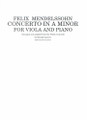 Mendelssohn: Concerto In A Minor, Viola & Piano