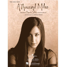 A Thousand Miles. (P/V/G Sheet Music). By Vanessa Carlton. Piano Vocal. 12 pages. Published by Hal Leonard.

This sheet music features an arrangement for piano and voice with guitar chord frames, with the melody presented in the right hand of the piano part as well as in the vocal line.