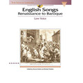 English Songs: Renaissance to Baroque - Low Voice w/CD