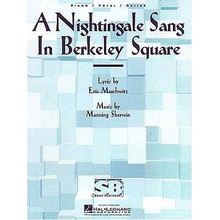A Nightingale Sang In Berkely Square. For Guitar, Piano/Keyboard, Vocal. Piano Vocal. 8 pages. Published by Hal Leonard.

This sheet music features an arrangement for piano and voice with guitar chord frames, with the melody presented in the right hand of the piano part, as well as in the vocal line.