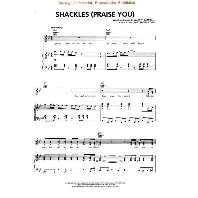 Shackles Praise You By Mary Mary Audubon Strings Llc