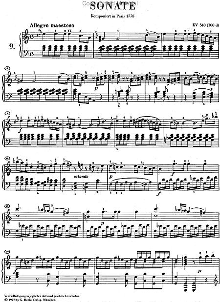 Piano Sonata in A Minor K310 (300d): By Mozart - Audubon Strings, LLC