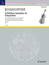 9 Little Sonatas and Chaconnes. (2 Cellos). By Joseph Bodin de Boismortier. For Cello. Cello-Bibliothek (Cello Library). Playing score. 40 pages. Schott Music #CB142. Published by Schott Music.