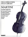 Concerto D Major. (Cello and Piano). By Giovanni Battista Martini (1706-1784). For Cello. Cello-Bibliothek (Cello Library). Piano Reduction with Solo Part. 20 pages. Schott Music #CB130. Published by Schott Music.