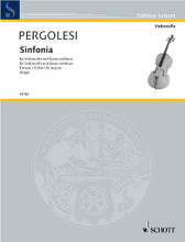 Sinfonia F Major. (Cello and Piano). By Giovanni Battista Pergolesi (1710-1736). For Cello. Cello-Bibliothek (Cello Library). 12 pages. Schott Music #CB82. Published by Schott Music.