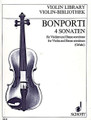 4 Sonatas, Op. 12. (for Violin and Basso Continuo). By Francesco Antonio Bonporti (1672-1749). For Violin, Basso Continuo. Violin-Bibliothek (Violin Library). 86 pages. Schott Music #VLB81. Published by Schott Music.