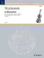 6 Minuets. (for Violin and Basso Continuo). By Georg Philipp Telemann (1681-1767). For Violin, Basso Continuo. Violin-Bibliothek (Violin Library). 24 pages. Schott Music #VLB38. Published by Schott Music.