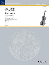 Berceuse in D Major Op. 16 (Violin and Piano). By Gabriel Faure (1845-1924) and Gabriel Faur. Edited by Maria Egelhof. For Violin, Piano Accompaniment. Violin-Bibliothek (Violin Library). Book only. 12 pages. Schott Music #VLB123. Published by Schott Music.

Not much is known about the origin of the Berceuse Op. 16 composed in 1878 or 1879 although it surely is one of the most famous works by Gabriel Fauré (1845-1924). Later, Fauré even arranged the work for orchestra. This little masterpiece, full of charm and tenderness, has been re-edited by the renowned violin teacher Maria Egelhof, professor at the Lübeck Academy of Music.