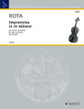 Improviso in D Minor. (for Violin and Piano). By Nino Rota (1911-1979). For Piano, Violin. Violin-Bibliothek (Violin Library). 12 pages. Schott Music #VLB95. Published by Schott Music.

Rota developed this quite spectacular, short chamber music work from the music he composed for the film 'Amanti senza amore (1947). The piece has been recorded for Teldec by Gidon Kremer And Oleg Maisenberg.