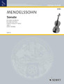 Sonata in F Minor, Op. 4. (for Violin and Piano). By Felix Bartholdy Mendelssohn (1809-1847). For Piano, Violin. Violin-Bibliothek (Violin Library). 35 pages. Schott Music #VLB18. Published by Schott Music.