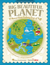 Big Beautiful Planet (A Musical Revue Featuring Songs by Raffi). Arranged by Mark A. Brymer. For Choral (TEACHER ED). Expressive Art (Choral). Published by Hal Leonard.

It's up to me, it's up to you. Help this planet earth to stay evergreen, everblue! These words from popular children's songwriter, Raffi, celebrate our earth - our home, and the importance of working together to take care of it. Share this message and make a difference in your school and community this year! This 15-minute revue can be performed in the classroom or on stage. It features five songs by Raffi, piano/vocal arrangements with simple movement suggestions, reproducible singer parts and short connecting narrations you can easily adapt for groups of varying sizes. Available separately: Teacher Edition, Performance/Accompaniment CD, Classroom Kit (Teacher and P/A CD). Approximate Performance Time: 15 minutes. Suggested for grades 2-4.

Song List:

    Everything Grows
    Big Beautiful Planet
    Just Like The Sun
    Evergreen, Everblue
    All I Really Need