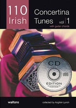 110 Irish Concertina Tunes (with Guitar Chords). Edited by Aogán Lynch and Aog. For Concertina (CONCERTINA). Waltons Irish Music Books. Softcover with CD. 72 pages. Hal Leonard #WM1381CD. Published by Hal Leonard.

Chosen by concertina player Aogán Lynch, TG4 Young Musician of the Year 1999 and a force to be reckoned with in the Irish traditional music circuit, this first concertina tune collection in the series is a treasure trove of Irish tunes especially selected for the instrument. Each tune is presented in an easy-to-read format with guitar chords.