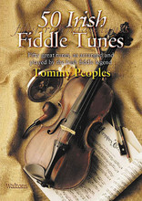 50 Irish Fiddle Tunes. For Fiddle (IRISH FIDDLE). Waltons Irish Music Books. Book only. 30 pages. Hal Leonard #WM1370. Published by Hal Leonard.

Fifty choice tunes, as arranged and played by one of the all-time greats of Irish traditional fiddling, Tommy Peoples.

Tommy Peoples was born in Letterkenny, Co. Donegal, and grew up in Killycally, St. Johnston, Co. Donegal. He learned partly from his father but started lessons with his cousin Joe Cassidy at the age of seven. Peoples developed his own techniques of bowing from early in his playing career and is one of the most inventive and imaginative of traditional fiddlers. A move to Dublin led to his involvement in the foundation of The Green Linnet CéilI Band and, in 1974, to a brief spell with the group 1691. Soon after, he joined the legendary Bothy Band, with which he recorded an album in 1975. In the late 1970s he played for a time with the Kilfenora Céili Band but was always happier in small sessions rather than stage performances. One of the most memorable traditional albums of this period is Matt Molloy, Paid Brady, Tommy Peoples (1978), notable for the great passion and energy of all three players' performances. Peoples has released a number of solo albums, including The High Part of the Road (1979), on which he was accompanied by Paul Brady. Throughout the 1980s and '90s he played small sessions, many of them around Co. Clare. The Quiet Glen/An Gleann Giiiin was released in 1998, with Aiph Duggan on guitar, and has strengthened Peoples' standing as one of the all-time greats of Irish traditional fiddling.